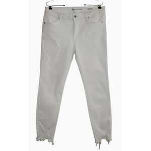 A2 Jeans Los Angeles Distressed White Ankle Skinny Sz 13